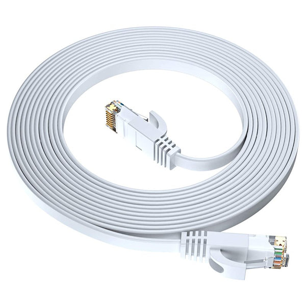 Kábel GoGEN síťový (RJ45), plochý, CAT6, 0,5m (NET050MM03) biely