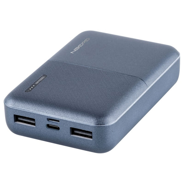 Powerbanka GoGEN 10000 mAh, PB100007, metalická (PB100007SG) modrá