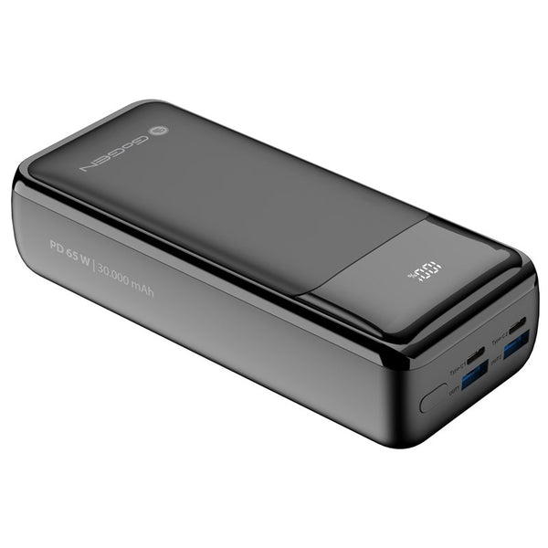 Powerbanka GoGEN 30000mAh, USB-C PD 65W, QC 22,5W, LCD (PB300002B) čierna
