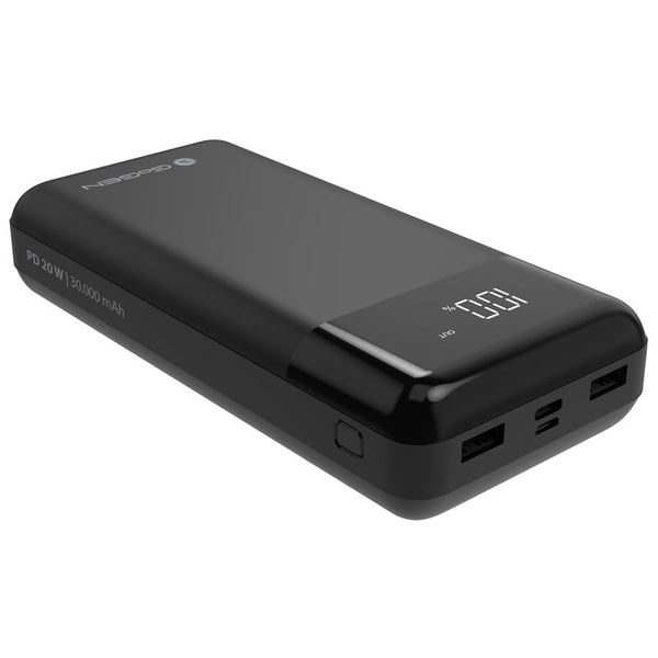 Powerbanka GoGEN 30000mAh, USB-C PD 20W, LCD (PB300001B) čierna
