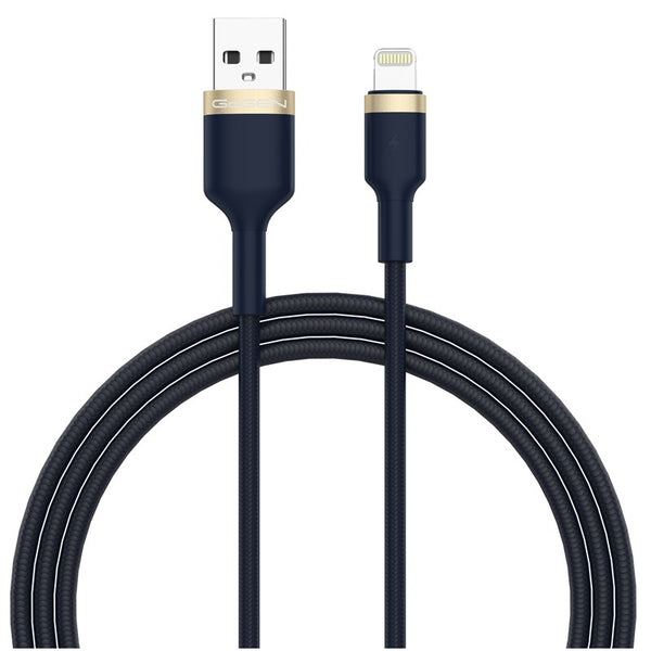Kábel GoGEN USB-A / Lightning, 1m, opletený (LIGHTN100MM07) modrý