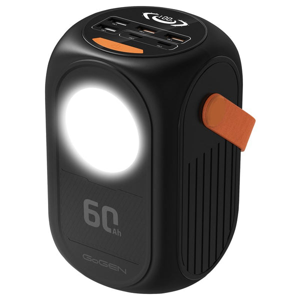 Powerbanka GoGEN 60000mAh, PB600001B, PD65W (PB600001B) čierna/oranžová