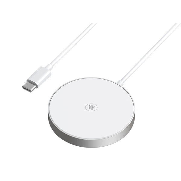 Bezdrôtová nabíjačka GoGEN MagSafe, Qi2, 15W (WCHMS03) biela/strieborná